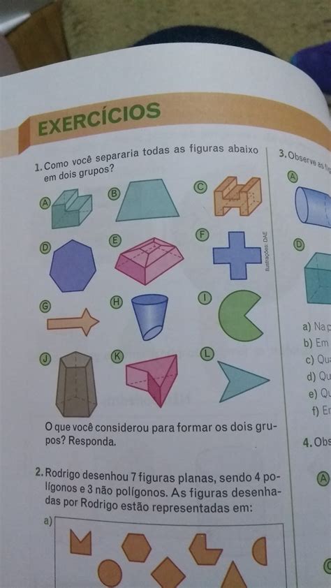 Como Você Separaria Todas As Figuras Abaixo Em Dois Grupos