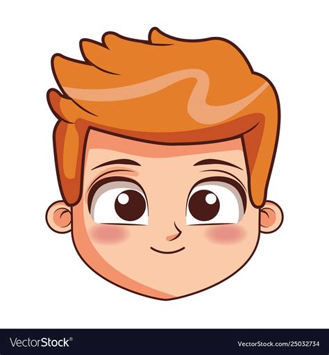 Boy Face Cartoon Royalty Free Vector Image Vectorstock