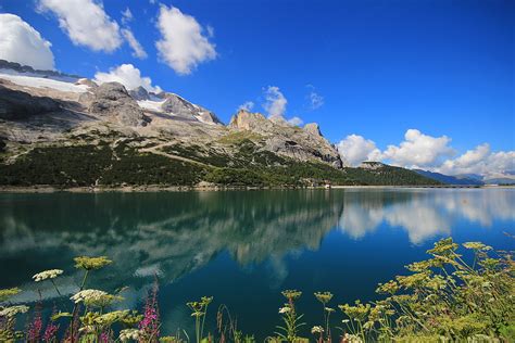 Landscape Photo Of Mountain And Lake During Daytime Hd Wallpaper