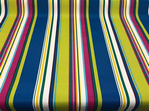 Richloom Thailand Stripe Polyester Outdoor Fabric By The Yard