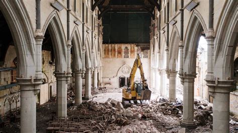 Remote Operated Digger Clears Pigeon Poo From Cathedral In Record Time