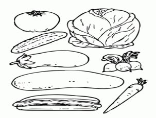 Dibujos de vegetales para imprimir y colorear: Verduras y hortalizas