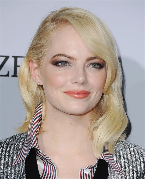 Emma stone's black hair is deep, shiny, and full of body. Emma Stone is an actual hair chameleon, and we have the ...