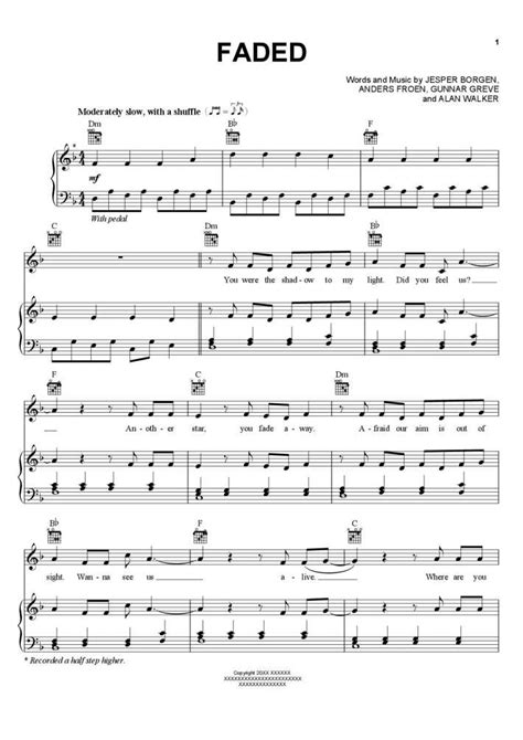 Sibelius is one of the best sheet music writing apps for beginners. Faded Piano Sheet Music | OnlinePianist