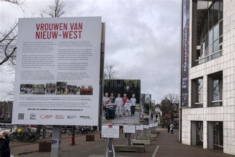 billboard vrouwen van nieuw west at the stopera building amsterdam the netherlands 2020
