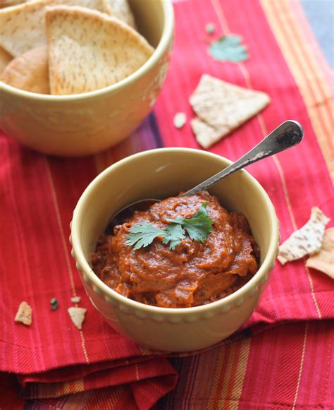 the cilantropist roasted eggplant and red pepper dip