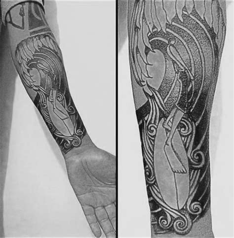 The ocean itself is viewed as the final resting place after death but also is regarded as the whole lifecycle and can symbolize fertility or a source of food as well as death and the afterlife. 90 Surf Tattoos For Men - Oceanic Design Ideas