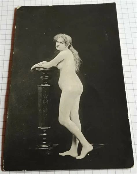 Alte Ak Erotik Kunst Nackte Frau Vintage Akt Nackt Model Nude