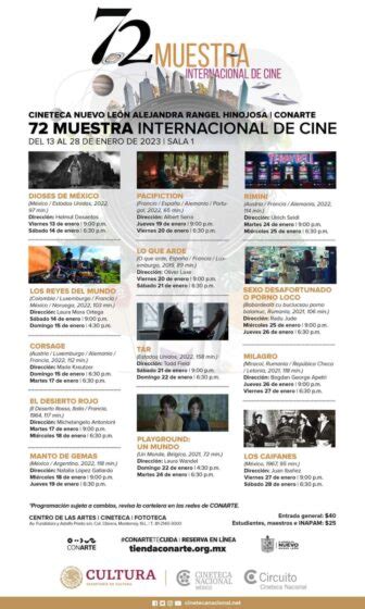 Recibe Conarte La Muestra Internacional De Cine De La Cineteca Nacional Conarte Nuevo Le N