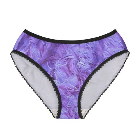 Swirls Purple Abstract Print Panties Womens Fashion Clothing