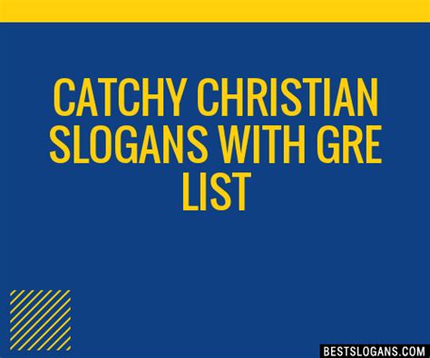 Catchy Christian With Gre Slogans List Phrases Taglines Names