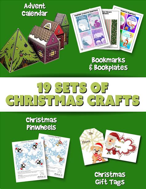 Printable Christmas Crafts Pdf Bundle 19 Instant Kids Crafts Pdf