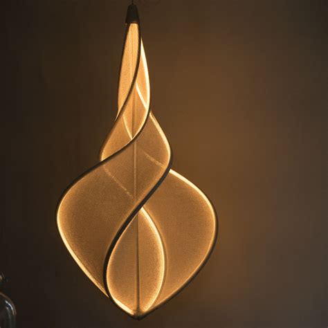Llll Golden Coloured Sculptural Led Light Stretched Fabric Llll