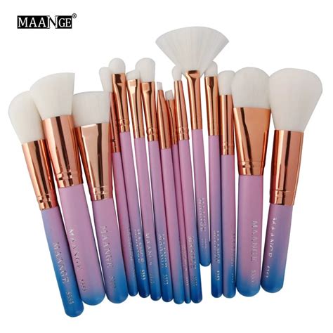 Buy Maange 15pcs Makeup Brushes Set Powder Foundation Blending Contour Blush