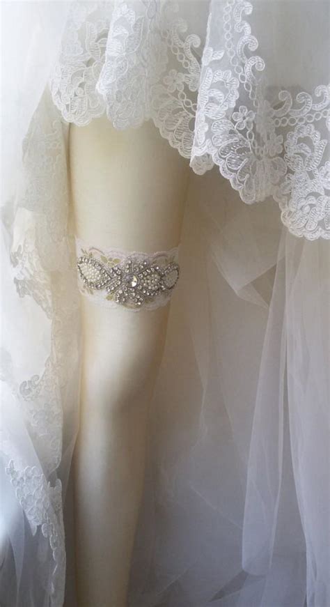 Wedding Garter Ivory Lace Garter Bridal Leg Garter Wedding Garters Bridal Accessory