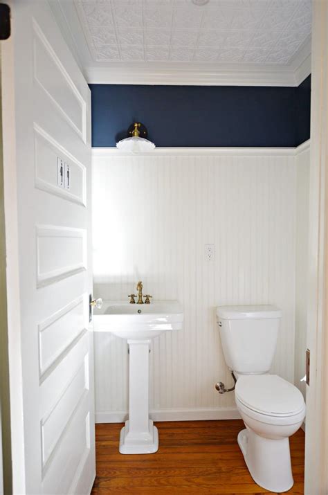 You might also like this photos. How to Install Beadboard Paneling in a Half Bathroom | How ...