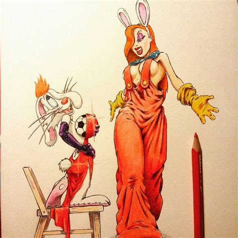 Jessica Roger Rabbit Drawing