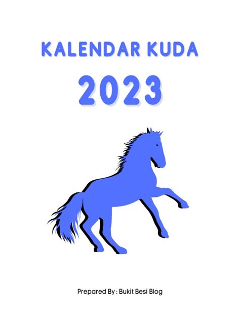 Kalendar Kuda 2023 Pdf