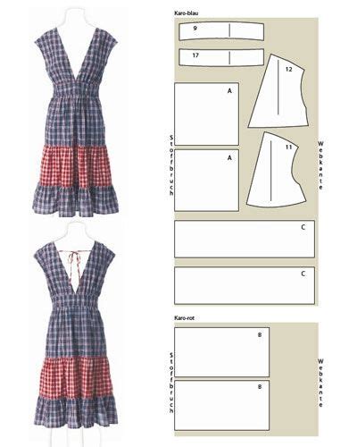 Pattern for barbie clothes (met this is a list of barbie's friends and family. Schnittmuster: Kleid selber nähen - 7 luftige Ideen ...