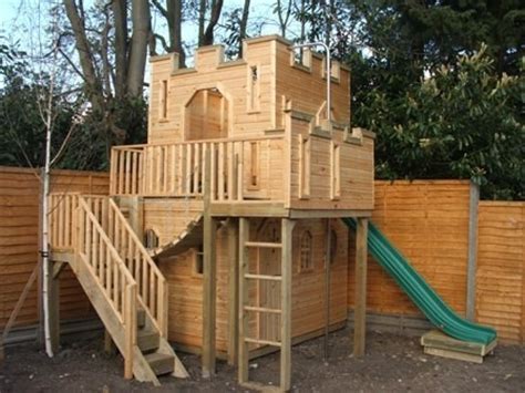 Big enough for up to 10 energetic kids to play on at once, this giant playset inspires kids to enjoy the fresh air castlewood wooden swing set / playset. Zen Seeker's Castle Playhouse Page
