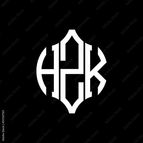 Hzk Letter Logo Hzk Best Black Background Vector Image Hzk Monogram