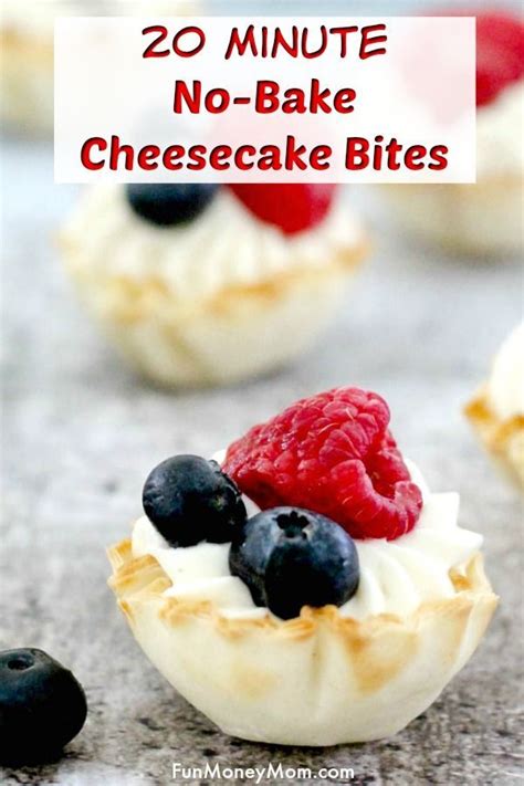 Easy No Bake Cheesecake Bites Recipe Bite Size Desserts Bite Size Desserts Easy Easy No