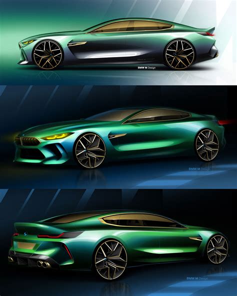 Bmw Concept M8 Gran Coupe Design Sketch Renders Car Body Design