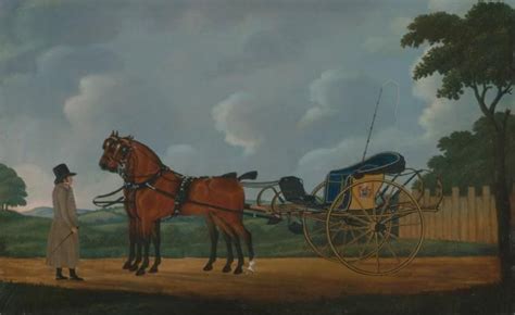 Curricle British Art Oil On Canvas Horses