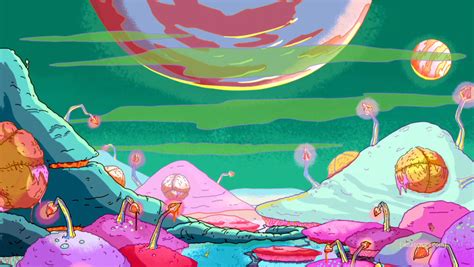 Rick And Morty Environment Concept Art Cartoon Wallpaper Iphone