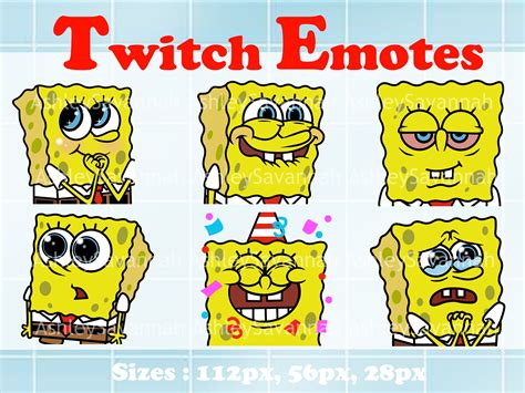 Spongebob Twitch Emotes Etsy