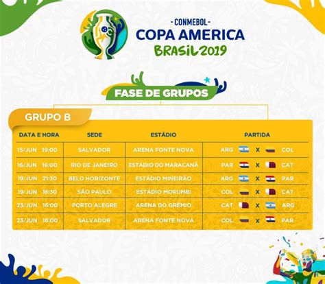 Veja Os Dias E Horários Dos Jogos Do Brasil Na Copa América Confira A