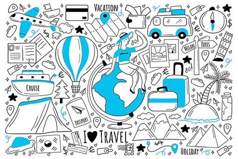 Travel Doodles Vector Art Png Travel Doodles Art Vector Illustration