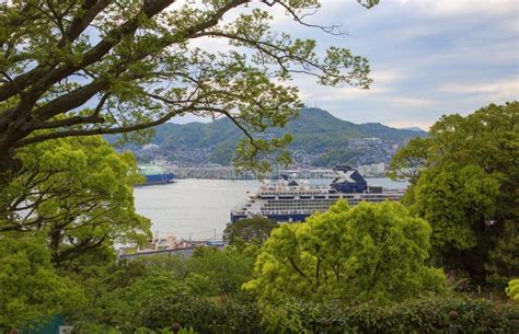 Nagasaki Japan Port View From Glover Garden Stock Image Image Of