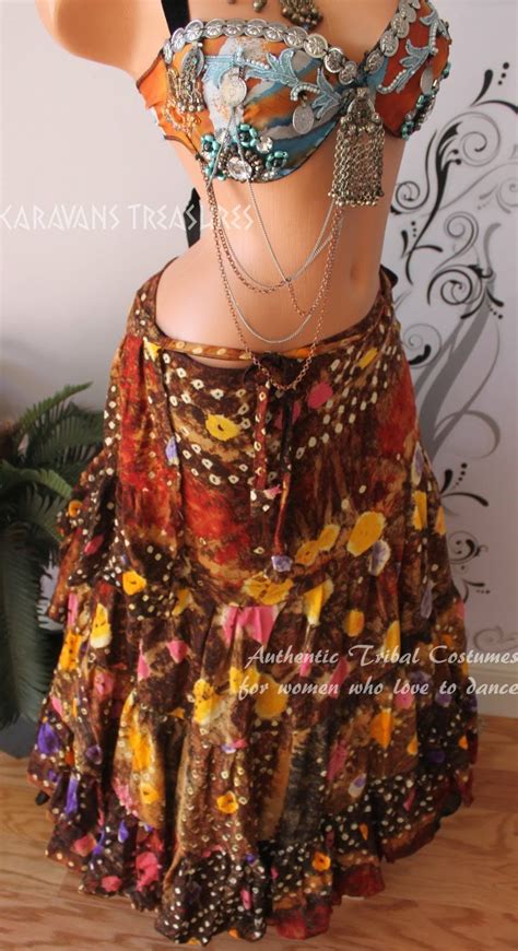 Wrap Skirt Autumn Colors Tribal Fusion Costume Belly Dance Dress