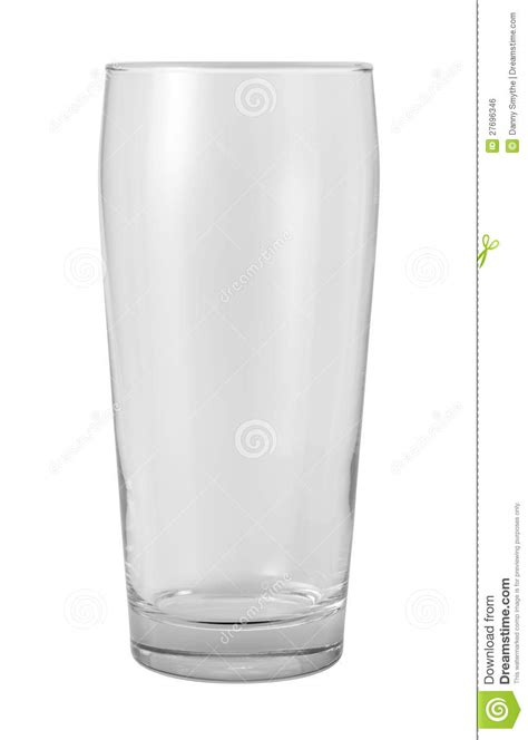 Empty Glass Isolated With Clipping Path Stock Photo Image Of Clear