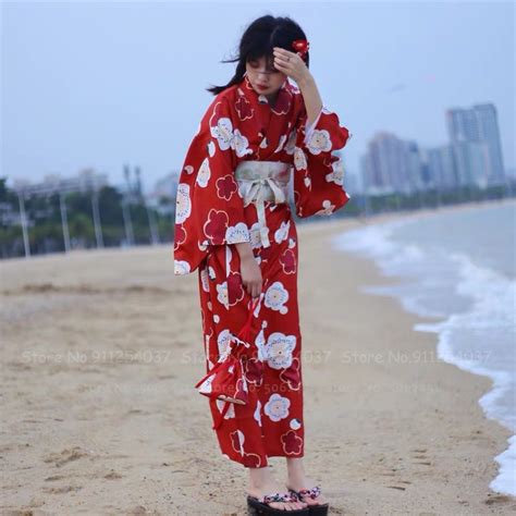 Women Elegant Kimono Bathrobes Japanese Style Sexy Yukata Party Dress Anime Cosplay Costume