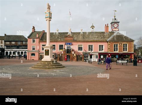 The Centre Of Carlisle Cumbria With The Old Town Hall Now The Citys