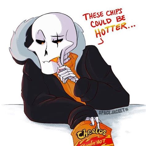 Hes Too Hot For These Chips Undertale Undertaleau Swapfell