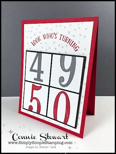Make It Monday Look Whos Turning 50 Card Simply Simple Stamping