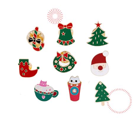 Custom Christmas Pins Start From 30 Pcs