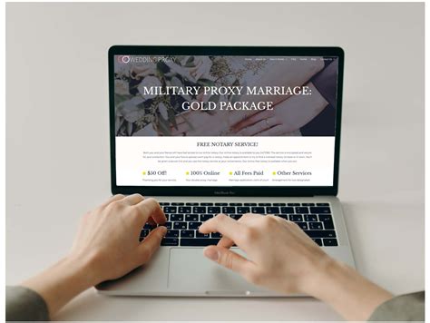 Gold Military Double Proxy Marriage Agreement Form Free Notary