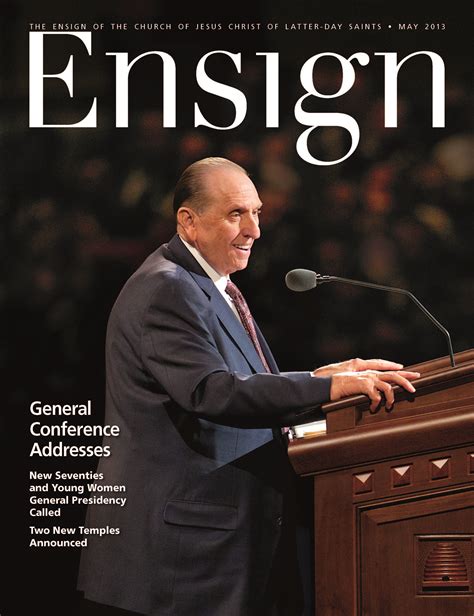 May 2013 Ensign Cover Lds365 Resources From The Church And Latter Day