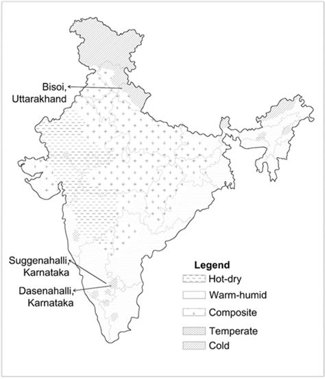 Climatic Zones In India Adapted From National Building Code Of India Download Scientific