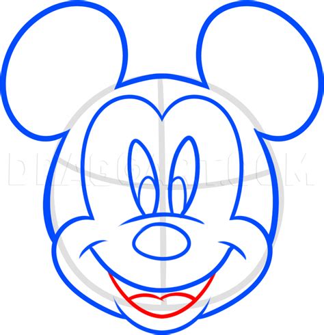 How To Draw Mickey Mouse For Kids Step By Step Drawing Guide By Dawn