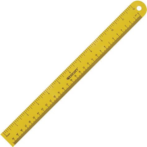 Westcott 12 Magnetic Ruler 12 Length Imperial Metric Measuring