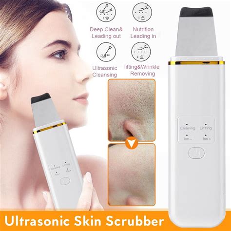 Ultrasonic Ion Deep Cleaning Skin Scrubber Peeling Shovel Facial