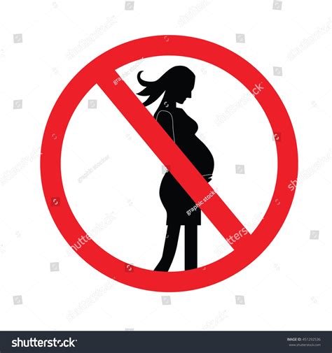 No Pregnant Woman Signvector Illustration Symbol Stock