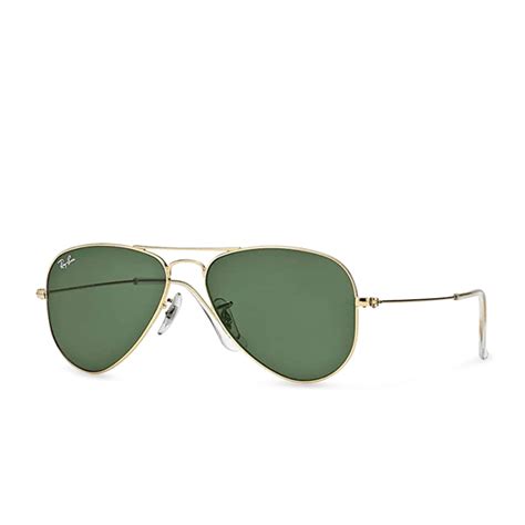 Ray Ban Small Aviator Metal Sunglasses Rb3044 Gold Frame Green Lenses For Men And Women