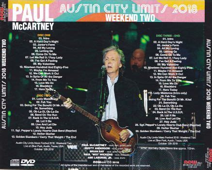 Live at austin city limits music festival, 2018 para ver la pelicula completa tiene una duración de 181 min. Paul McCartney-Austin City Limits 2018: Weekend Two(2Pro ...