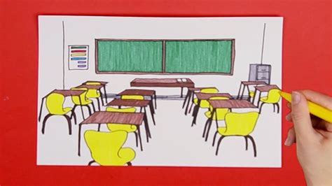 How To Draw A Classroom Youtube